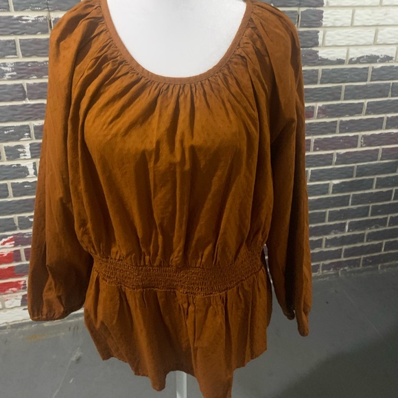 NWT universal thread size large Byzantine bronze women’s top - Picture 1 of 6